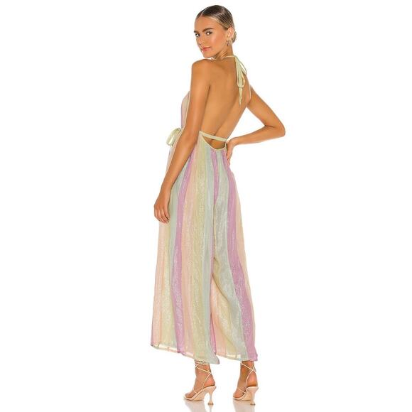 NEW Anthropologie x Sundress Sophie Jumpsuit in Marbella Mix Pastel M / L NWT - Picture 5 of 14